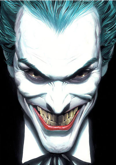 Joker Portrait of Villainy Giclee on Canvas